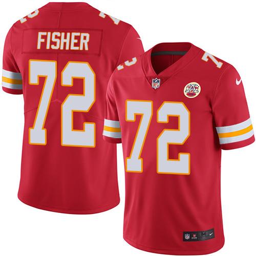 Nike Chiefs #72 Eric Fisher Red Team Color Men's Stitched NFL Vapor Untouchable Limited Jersey - Click Image to Close